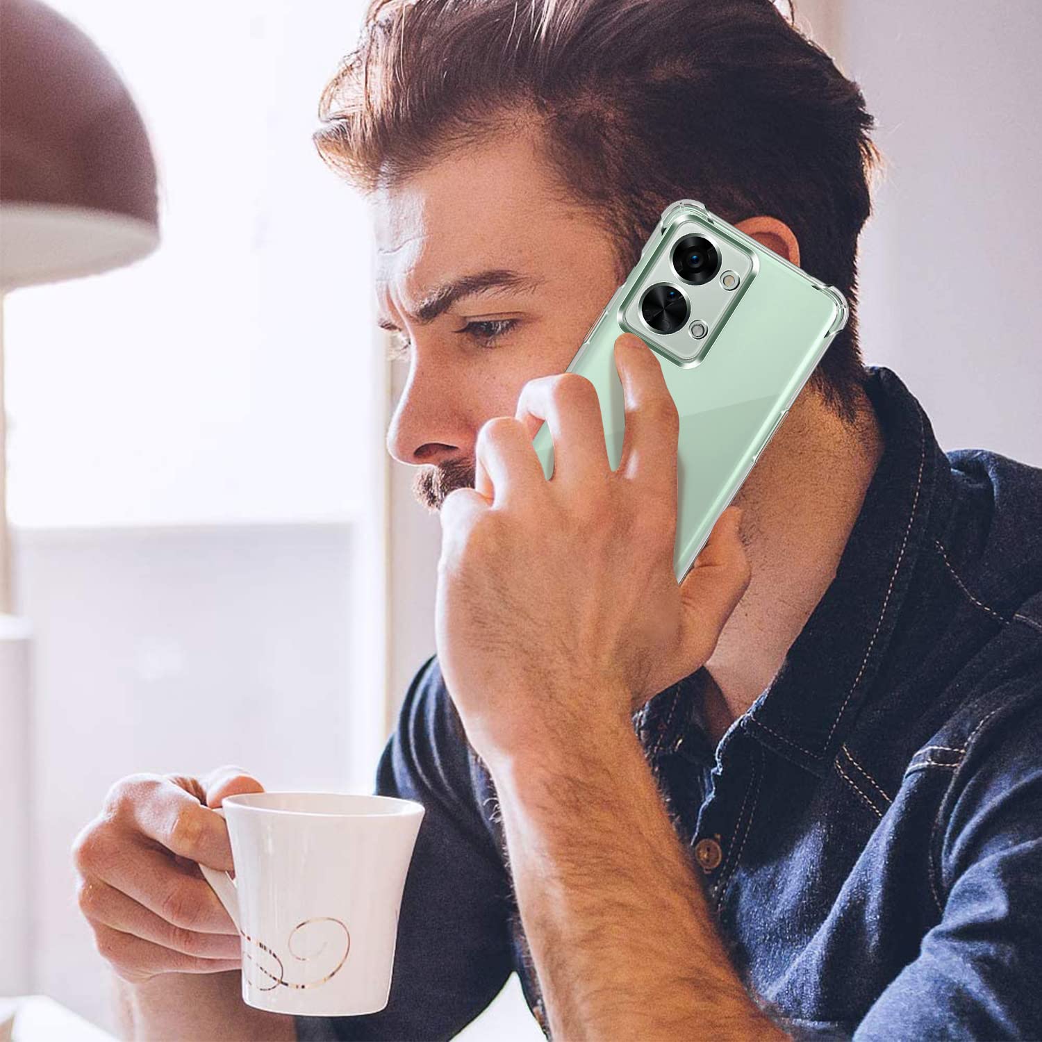 iVoler Etui na telefon OnePlus Nord 2T, Przezroczyta obudowa absorbująca wstrząsy z miękkim parabuzem z tworzywa TPU, cienkie, miękkie, silikonowe, ochronne etui z tworzywa TPU