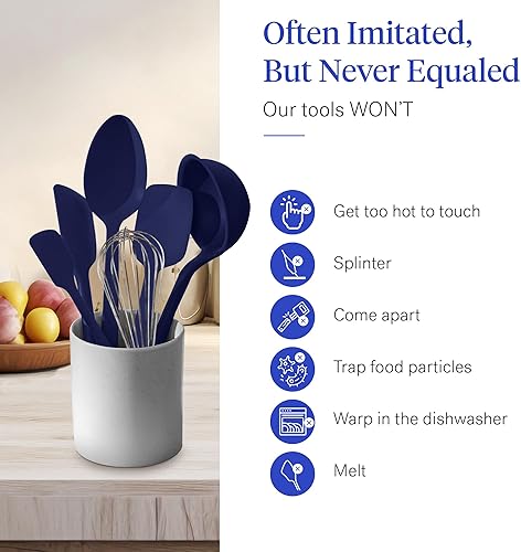 Miniatura 6 de GIR Get It Right - Juego de utensilios de cocina de silicona prémium de 10 piezas, antiadherentes resistentes al calor, utensilios de cocina y