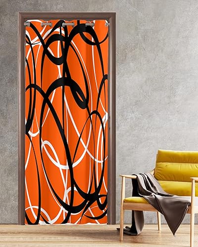 Miniatura 8 de Elegantes cortinas opacas moradas para puerta, estética de otoño, hojas silvestres, aislamiento térmico, para armario, sala de estar, dormitorio,