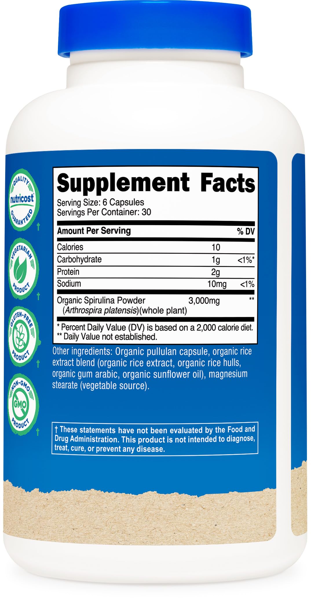 Nutricost Spirulina 3,000mg, 180 Capsules for 30 Servings — Amazon image 5