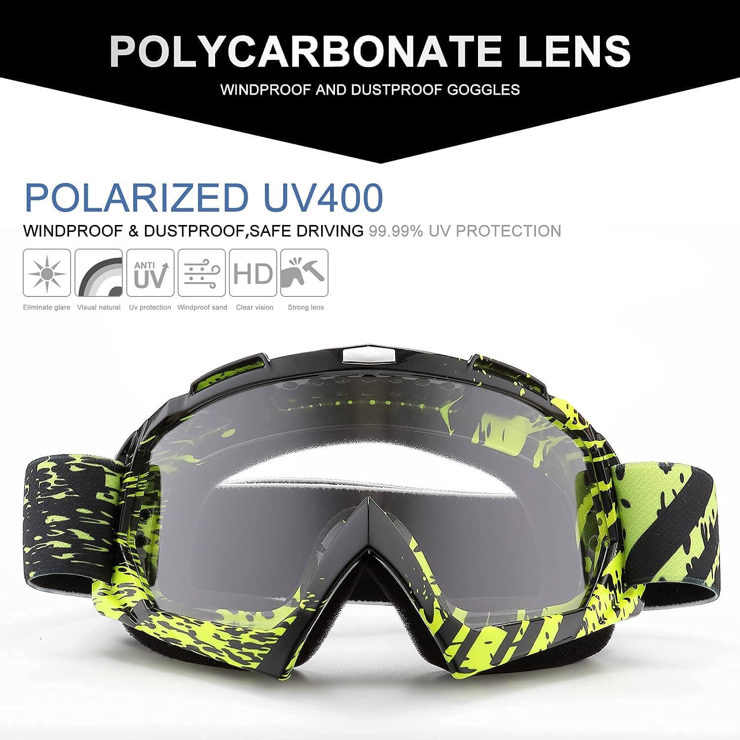 FMY Motorcycle Motocross Goggles for Men Women Youth,Anti-Scratch Dustproof UV400 ATV Dirt Bike goggles - Image 5