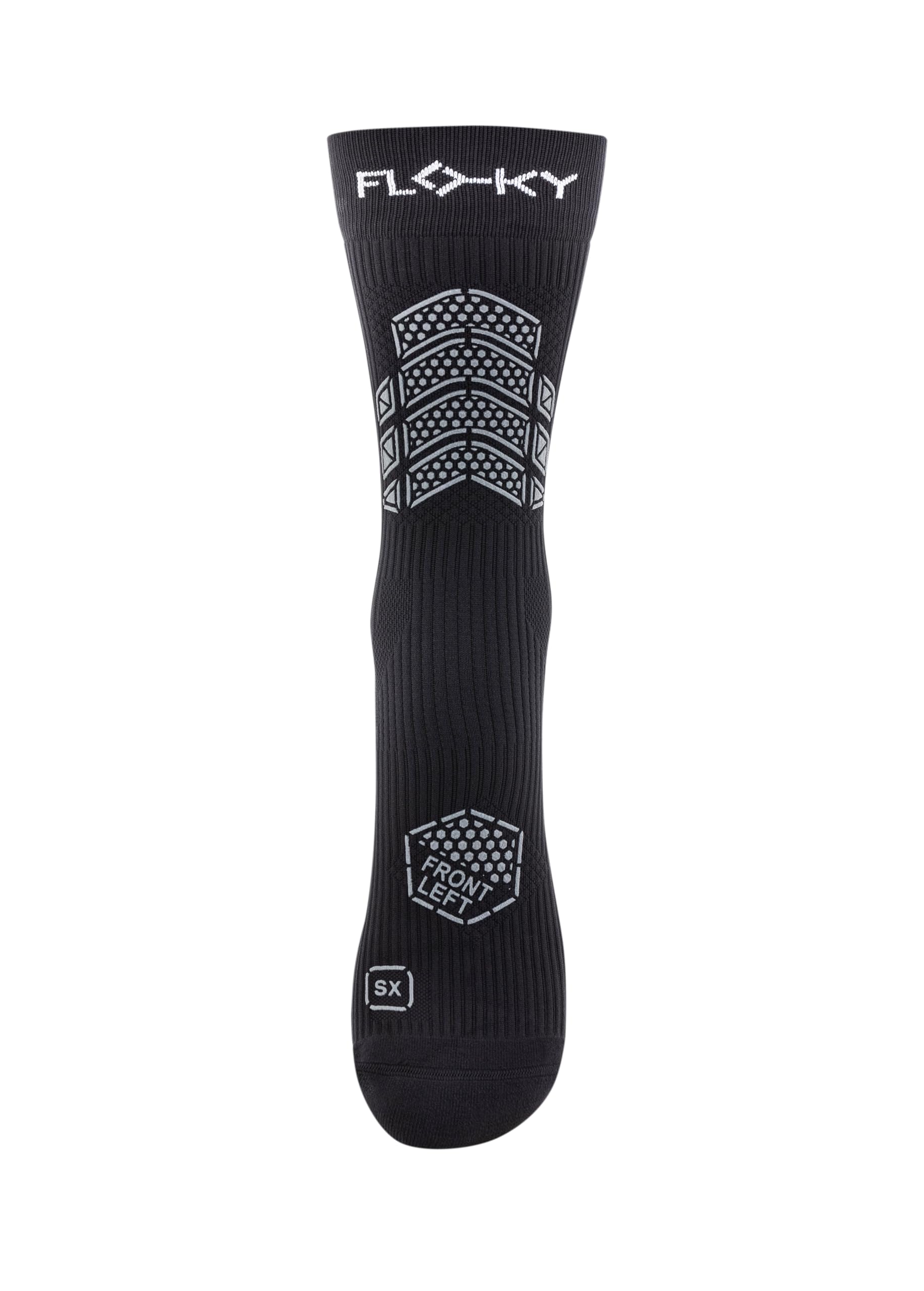 FLOKY AXIST Chaussettes de football et rugby biomécaniques 3D - Chaussettes de compression antidérapantes - Cheville stabilisée, protection du tendon d'Achille, adhérence maximale, soutien plantaire
