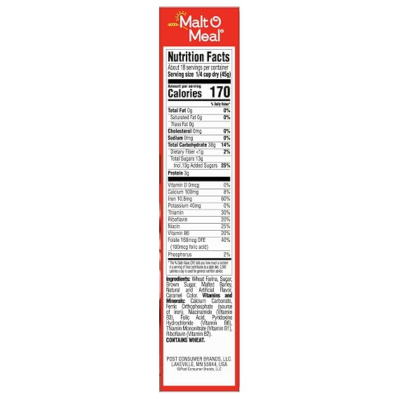 Malt-O-Meal Company Maple Brown Sugar Cereal, 28 oz