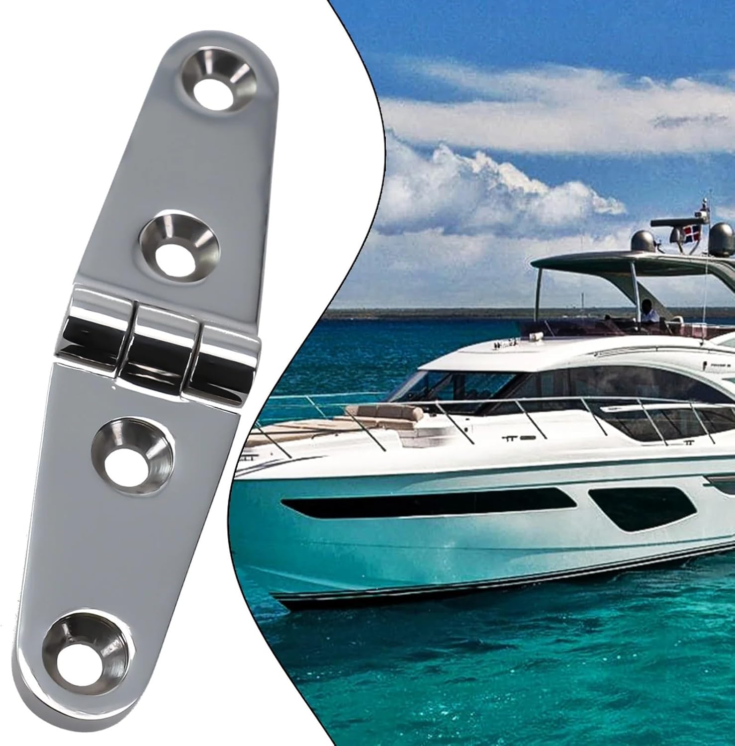 1pc Boat Hinge Marine Grade Stainless Steel Hinge Strap Butt Hinges 316 A4 for Mirror-Like Appearance Hatch Door Cabinet Parts