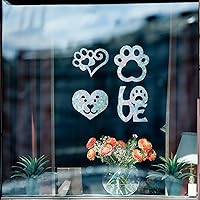 Vista 29 de GORGECRAFT 16 calcomanías de alerta de vidrio para ventana de mariposa, anticolisión, animales, arcoíris, para pájaros, pegatinas, película