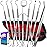 G.CATACC 10 Pack Dental Tools, Professional Plaque Remover for Teeth Cleaning Tools Set, Stainless Steel Hygiene Kit with Dental Pick Tooth Scraper Plaque Tartar Remover Tongue Cleaner - with Case