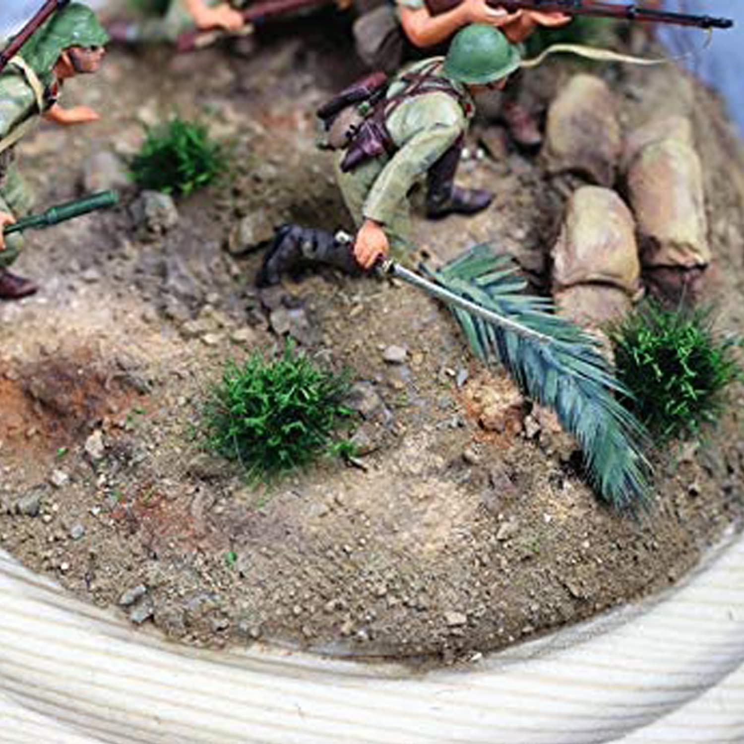 Cayway 3 PCS Modèle Arbres Gazon Lichen pour Feuillage, Touffe D'herbe Statique Herbe Artificielle Modèle, Artificielles Mousse pour Le Chemin de Fer de Paysage de Train