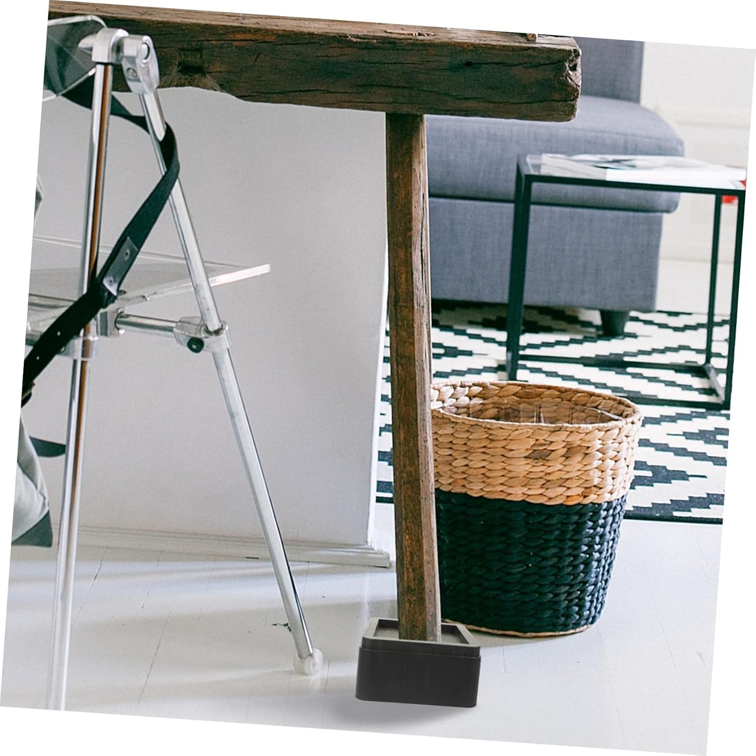 4pcs Adjustable Bed Risers Furniture Risers Elevator for Full Bed Table Couch Sofa Easy Install and Slip Bottom