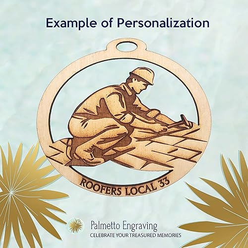 Miniatura 2 de Adorno personalizado para techador, regalo único para techador, adorno de Navidad para techos