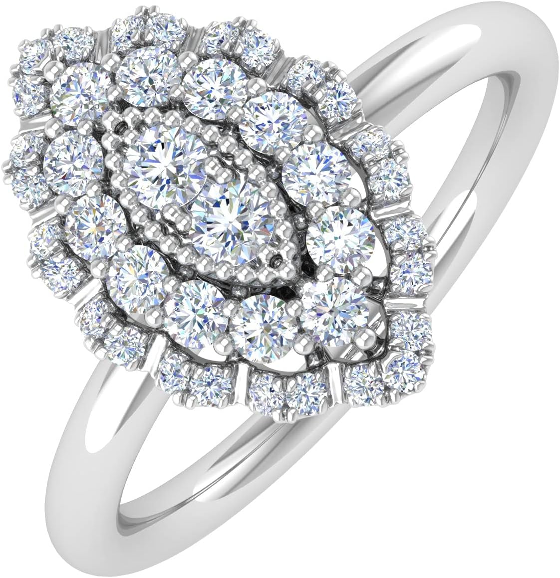 1/3 Carat Diamond Marquise-Shaped Ring in 10K Gold