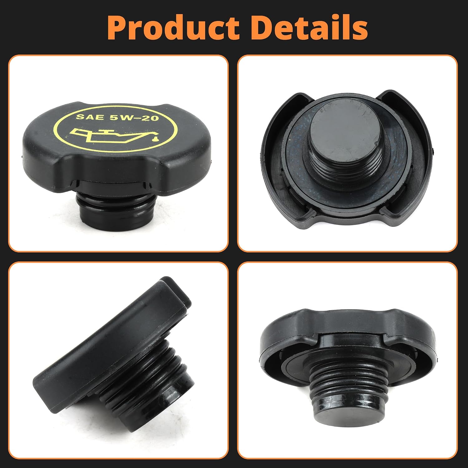 F3AZ-6766-B Oil Fill Cap for Ford Excursion Crown Victoria, for Super Duty F-150 F-250 F-350 F-450 F-550 Engine 5.4L 6.0L 6.8L 7.3L Replace# F3AZ6766B EC-743 EC743 EC-775 90005