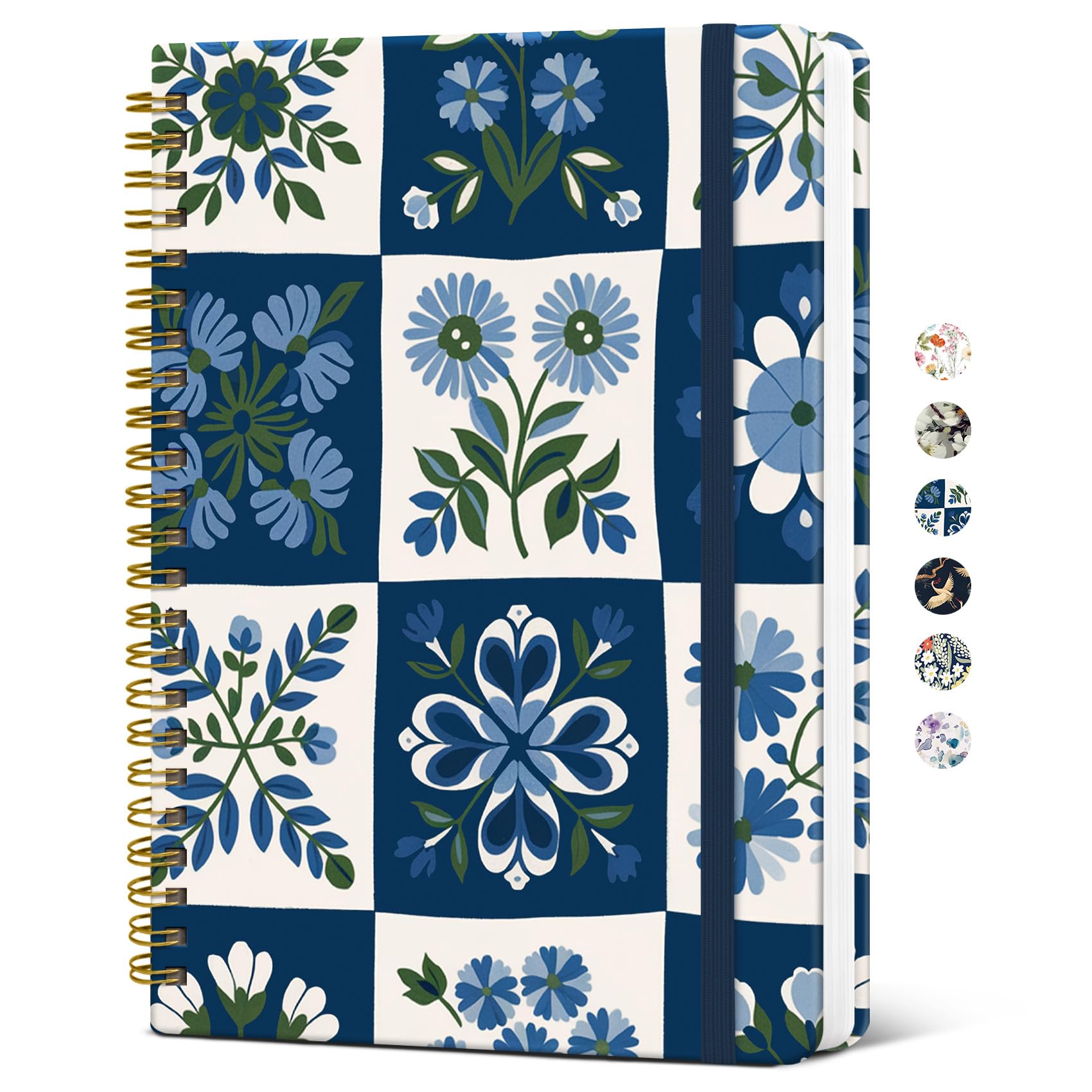 Taja Spiral Lined Journal for Women, Pretty Hardcover Journal Notebook, A5 — image 1
