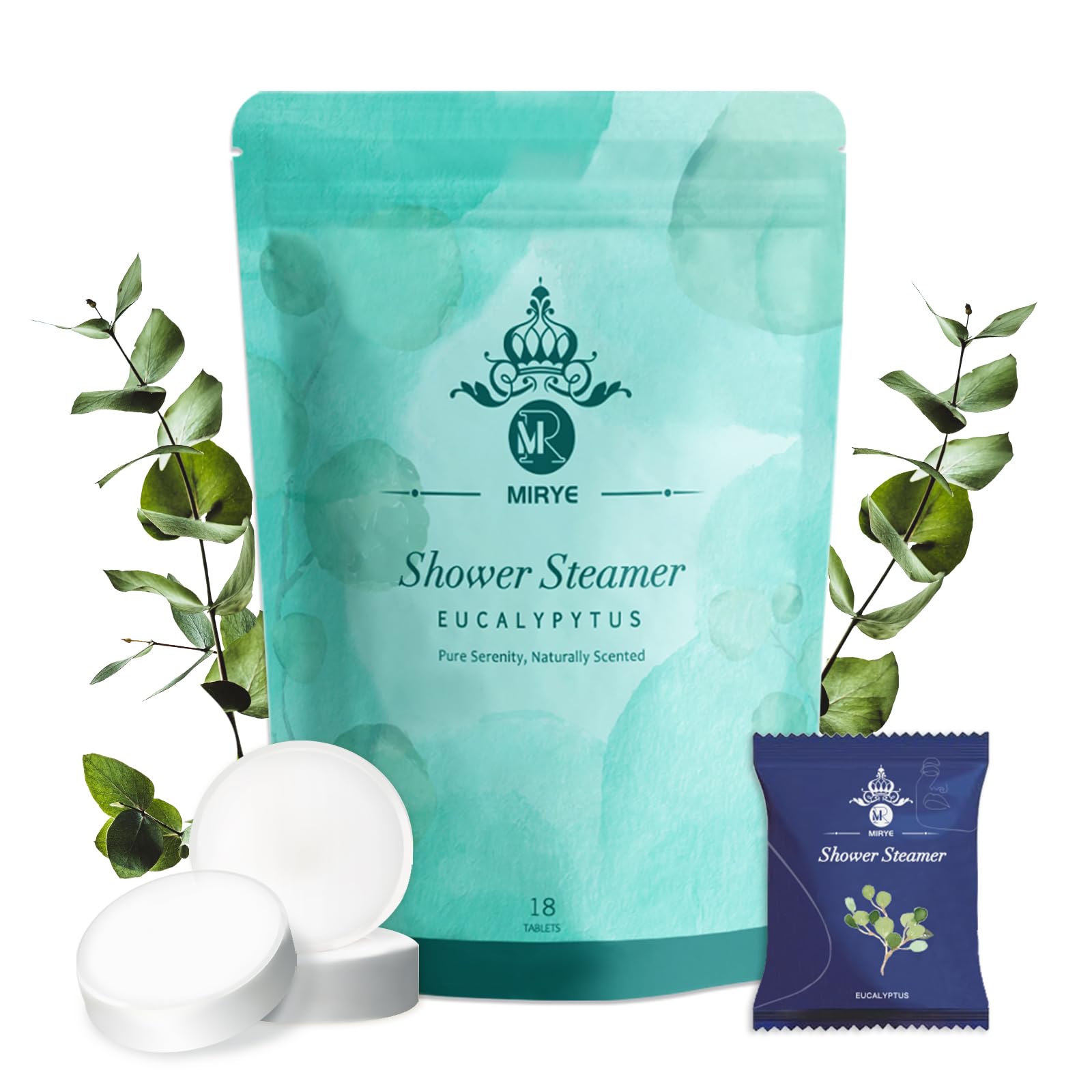 Eucalyptus Shower Steamers 18 Pack XL, Shower Steamer Aromatherapy, Shower Bombs with Essential Oils-Self Care & Birthday Gifts for Women and Men, Unique Gifts for Dad, Mother and Wife