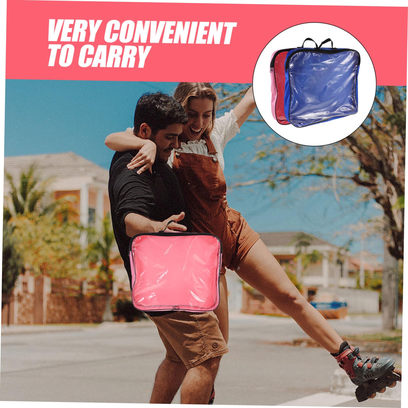 HEMOTON Borsa Per Pattinaggio A Rotelle Ragazzo in Sacchi Coperture Accessori Porta Pattini A Rotelle Portatile Pattini Per Le Donne Panno Oxford