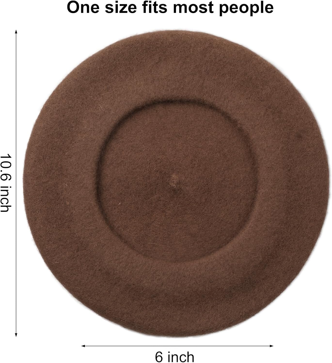 Sumolux Women Beret Hat Wool Vintage French Solid Color Classic Winter Cap - Image 4