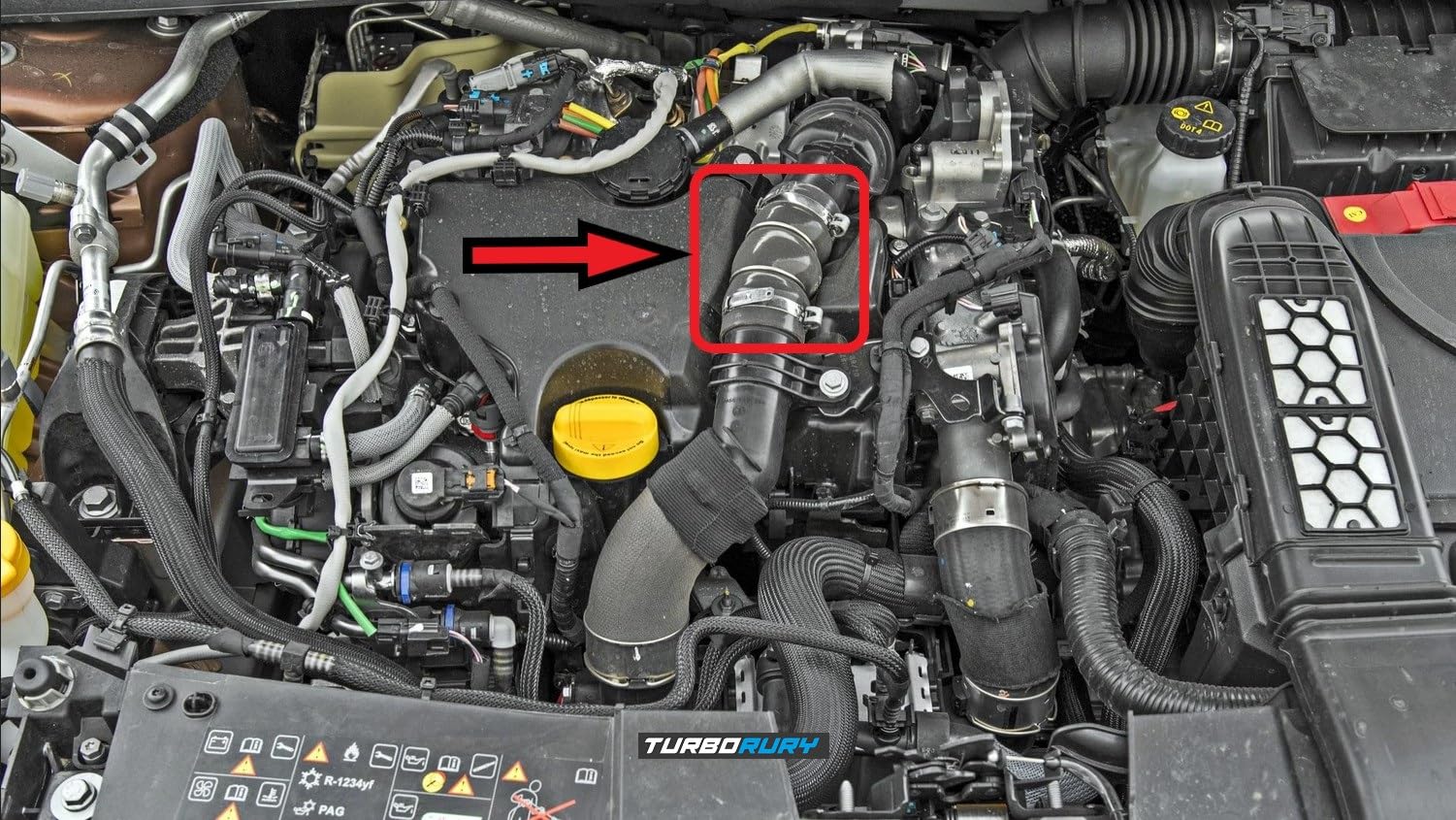 Tuyau de Turbocompresseur Remplacement - Compatible avec Renault Clio Compatible avec Dacia Duster Compatible avec Nissan QASHQAI Compatible avec MERCEDES BENZ CITAN - Numéro OE 144607512R