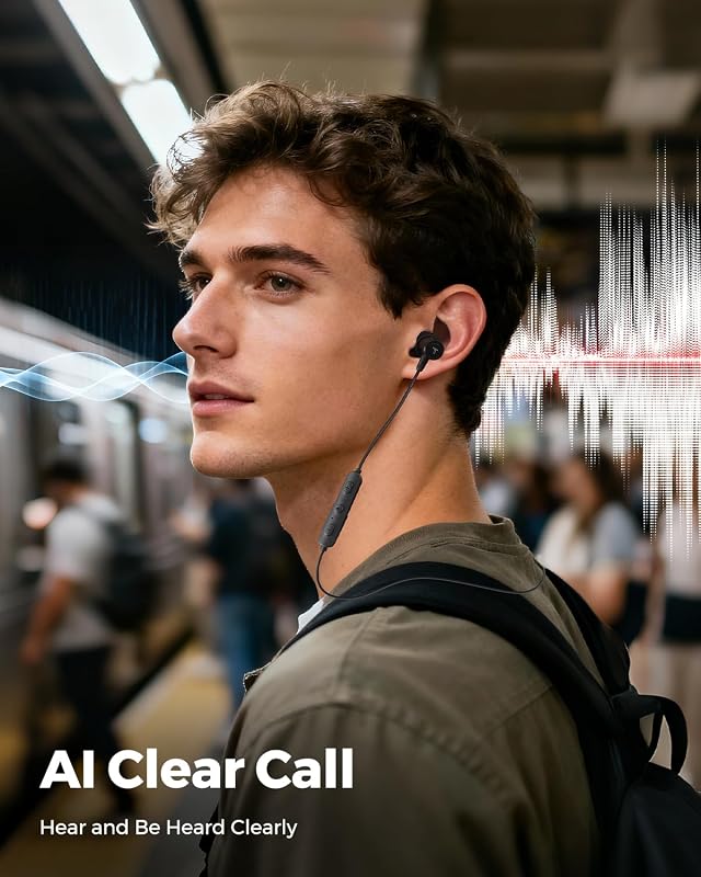 truefree HD-100 Wireless Earbuds, Bluetooth 6.0 Neckband Headphones image 6