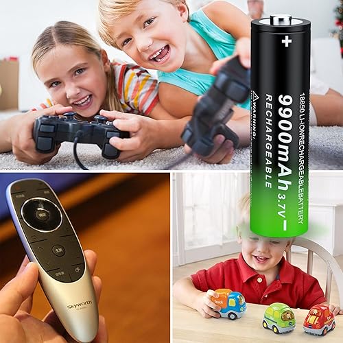 Miniatura 3 de 18650 Batería recargable 9900mAh 3.7V baterías de iones de litio para linternas de mano, faros, timbres de puerta, juguetes, cámaras (2 piezas,