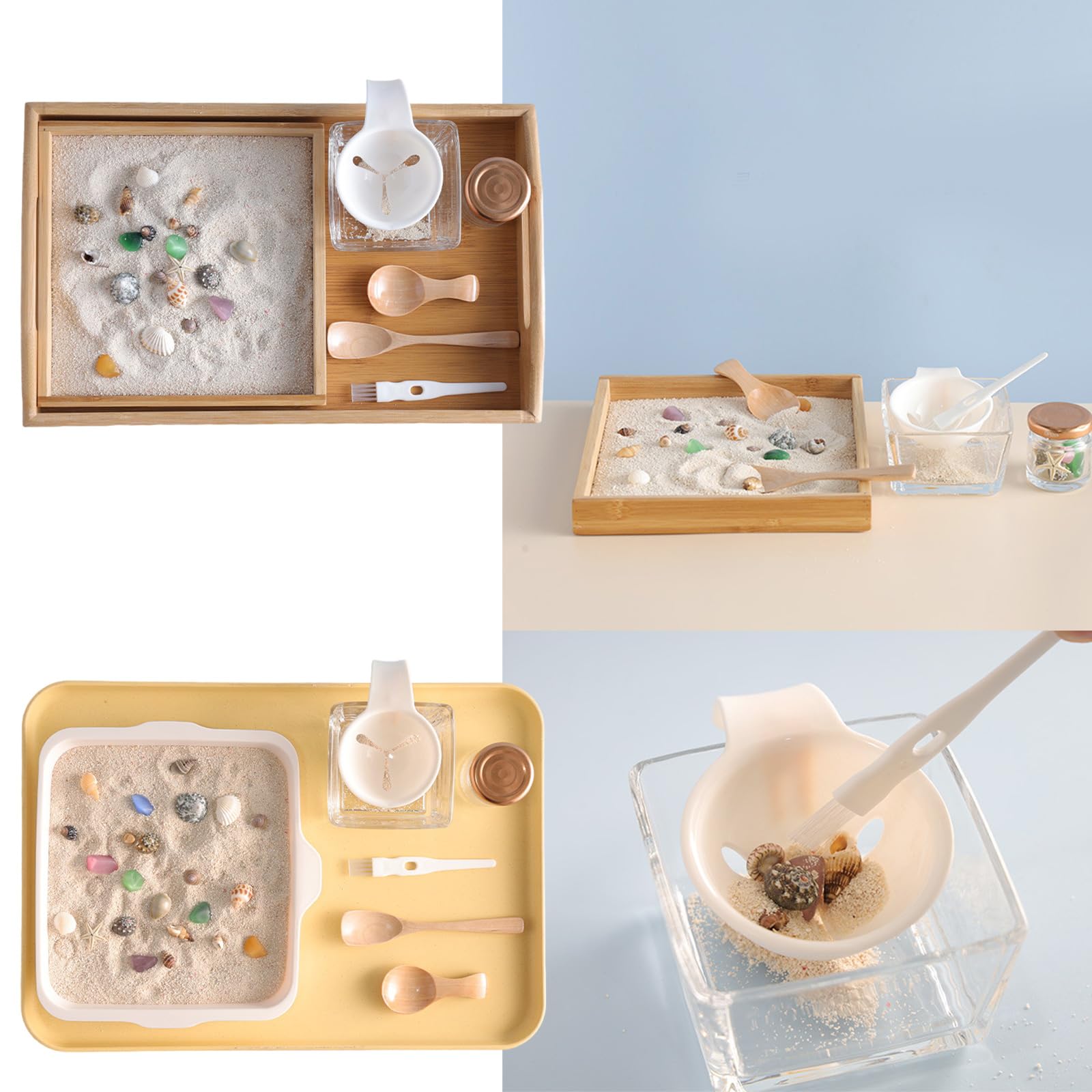 Sand Aktivitätsset mit kreativen Formen und Farben zur Förderung der kognitiven Fähigkeiten und der Vorstellungskraft für Kleinkinder Tabletts für Klassenzimmer, Tablett, Spielzeugtablett