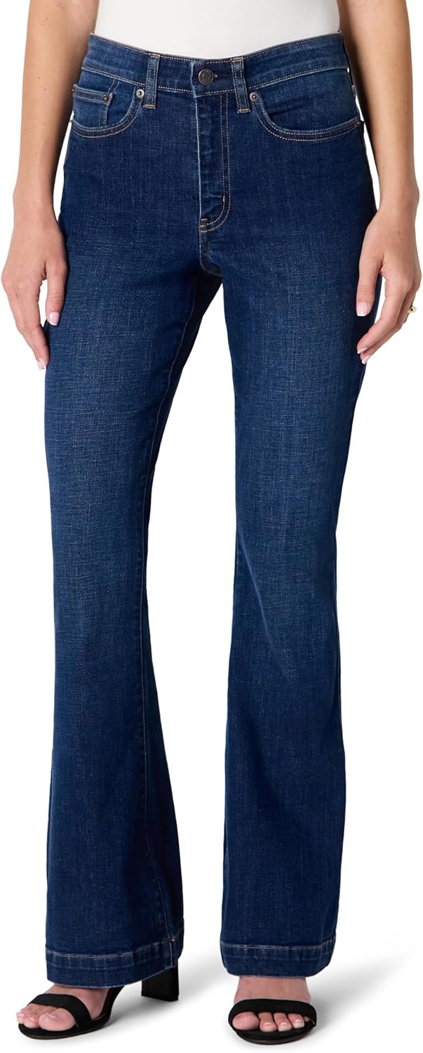 Amazon Essentials Women's Women's High Stretch High-Rise Flare Jean