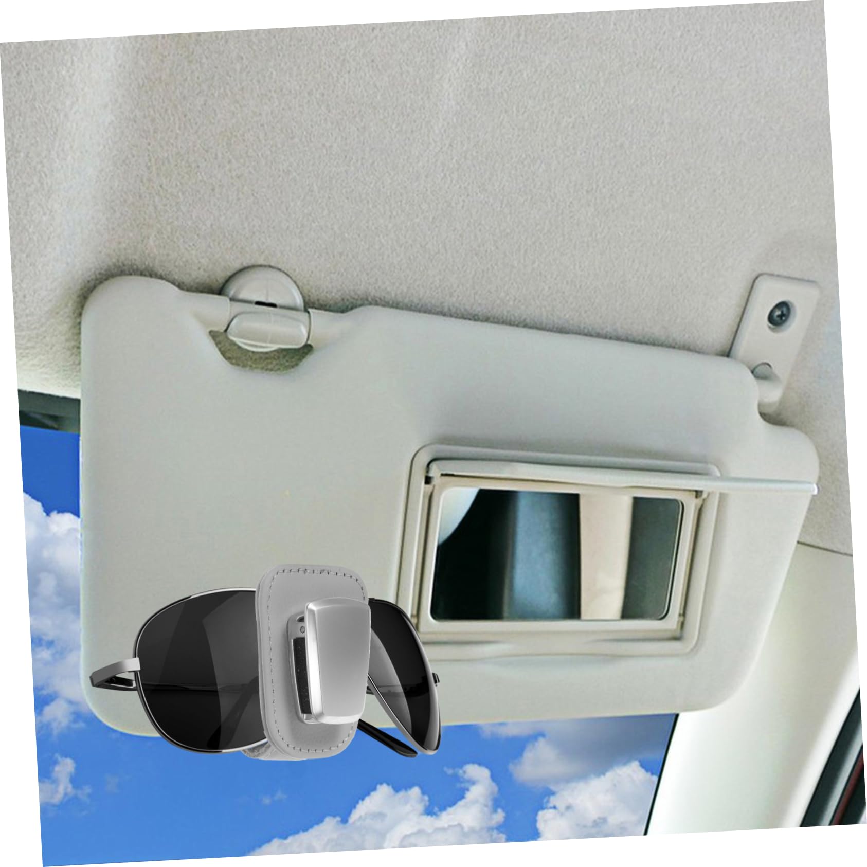Gatuida 3pezzi Porta Occhiali Per Auto Supporto Pratico Per Occhiali Da Sole e Ticket Nero Facile Installazione e Protezione Ottimale e Documenti