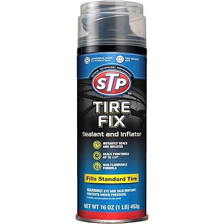 STP Car Tire Inflator and Sealant - for Cars & Truck & Motorcycle Wheels, 19065