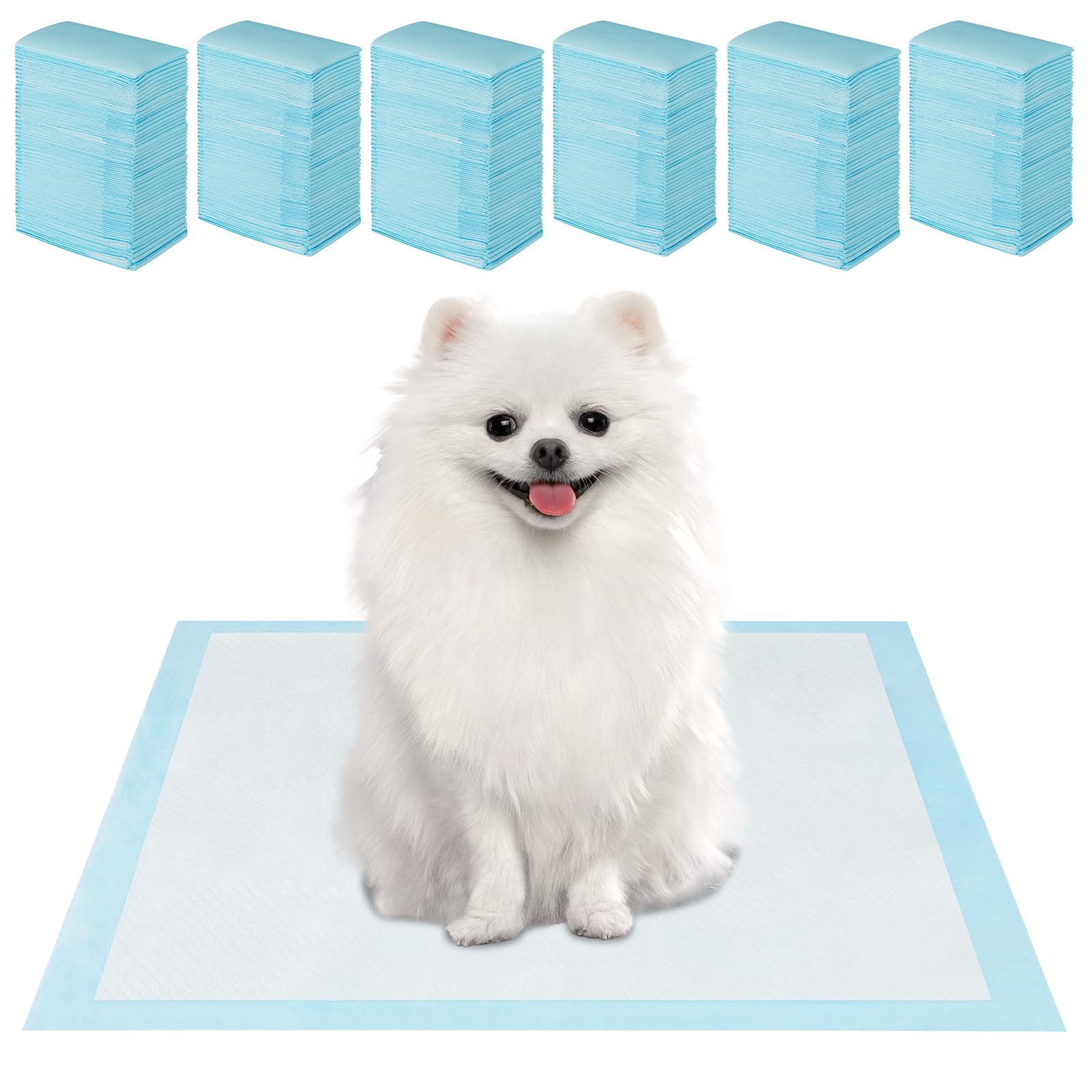 COSTWAY Puppy Training Pads, 100/150/300 Packs, Super Absorbent & Leakproof Dog Cat Pee Pad with Multi-Layer Design, Disposable Pet Floor Toilet Mats (60x43CM 300 Pack)