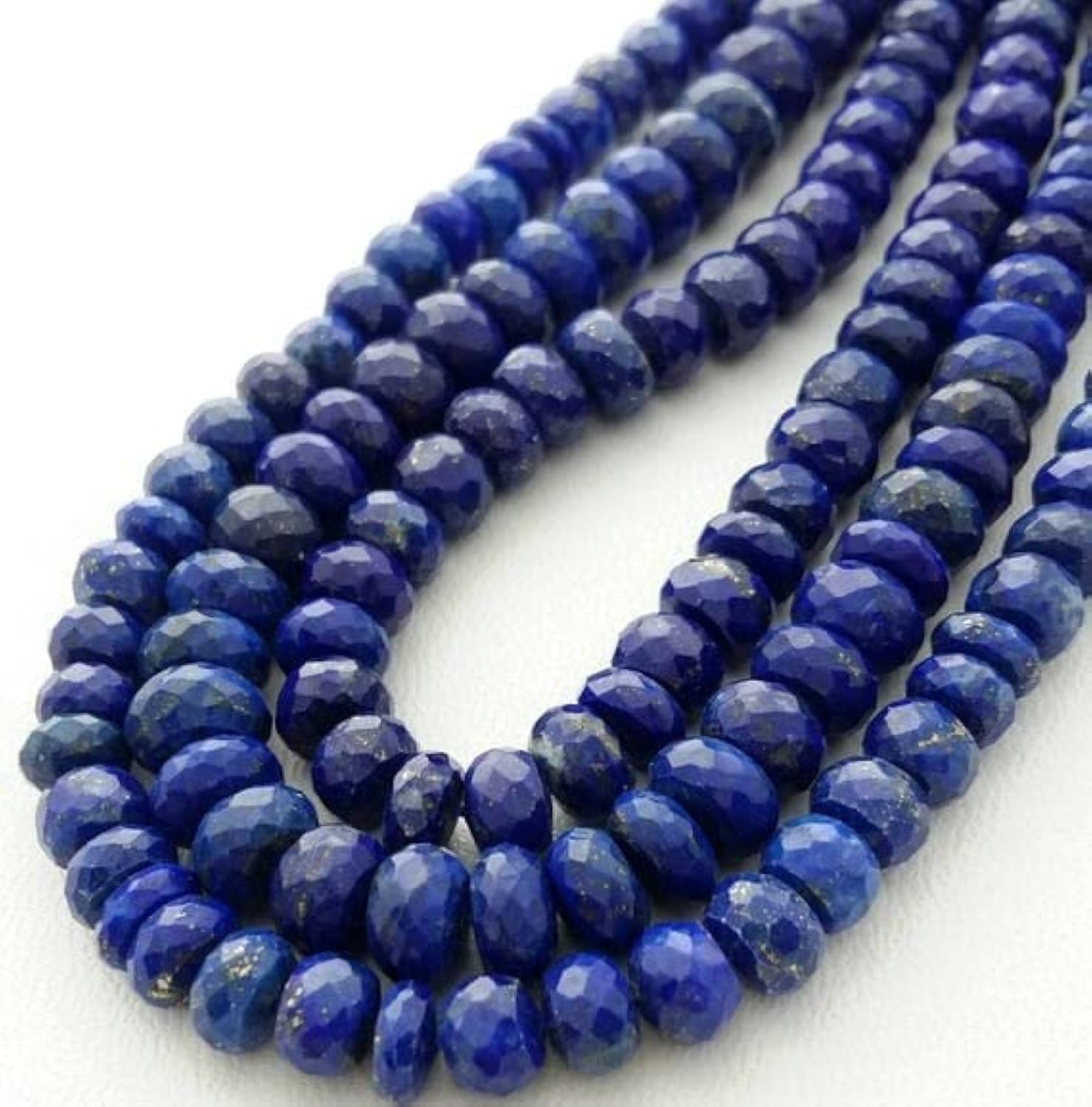 Perles lapis lazuli facettées haut de gamme 6-9mm pour bijoux d'exception
