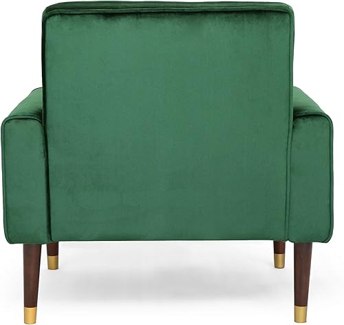 Miniatura 17 de Christopher Knight Home Betsy - Sillón de terciopelo, glamour moderno, con botones, costuras de gofre, color negro Negro -,Esmeralda/Sólidos,Azul