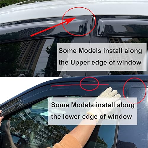 Miniatura 3 de Viseras de ventana de protección contra el sol y la lluvia, deflector de viento compatible con Jeep Wrangler JK 07-18 de 2 puertas, 2 piezas, 92328