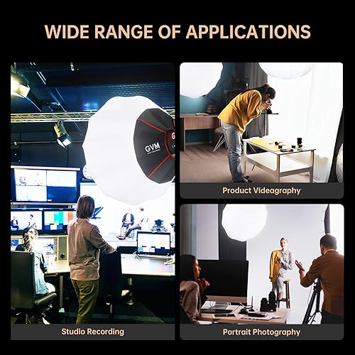 Miniatura 4 de GVM - Caja de luz de linterna de 26 pulgadas, de liberación rápida, compatible con PRO-SD200BSD300BSD400BSD500BSD650B y otras luces de montaje