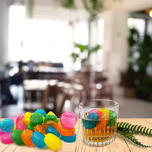 Miniatura 8 de Paquete de 40 cubitos de hielo de plástico reutilizables para bebidas como whisky, vino o café, para mantener tu bebida fría durante más tiempo, se