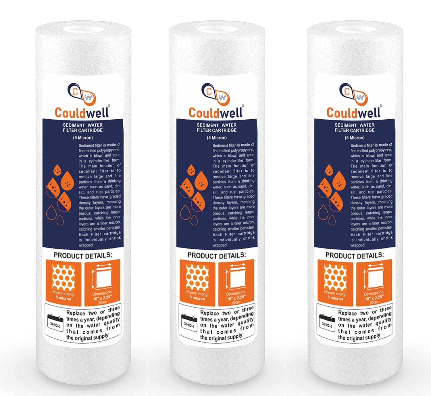 10" Sediment Filter Cartridge - RO Water Purifier Replacement -10 10" Sediment Filter Cartridge - RO Water Purifier Replacement -10