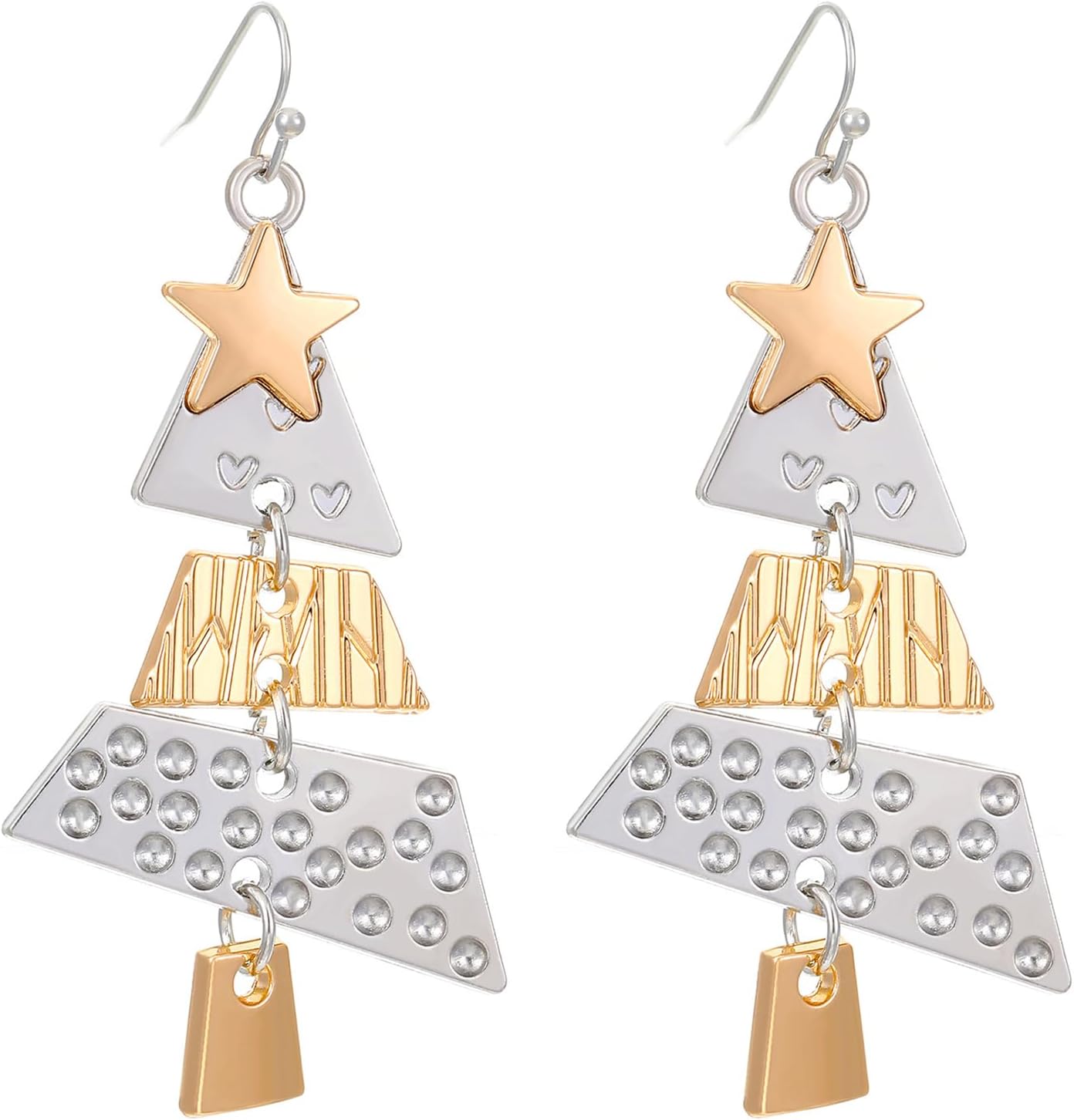 Christmas Earrings for Women,Vintage Acrylic Christmas Tree Earrings Creative Colorful Crystal Christmas Eearrings Party Jewelry Festival Decoration