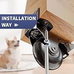 Side Mount Plate Caster Wheels - Thickened L-Shaped Mounting ,Heavy Duty 800 LBS,Set of 4 with Brake,360° Swivel,Locking,Castor Wheels for Furniture,Carts,Cabinet,Table(Black, 2 inchs)