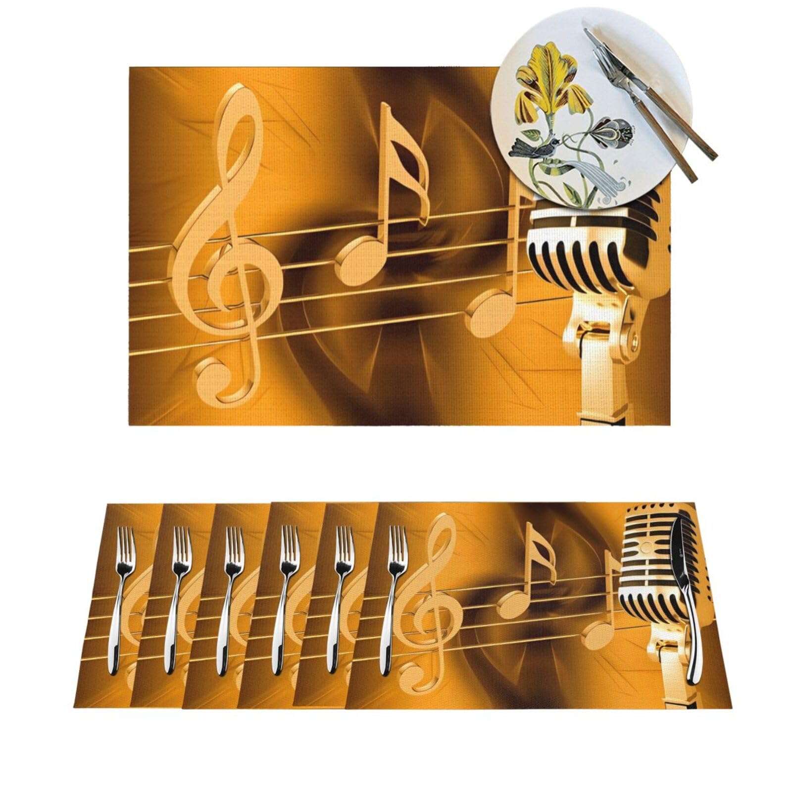 Set de table en PVC motif musique, une idée cadeau originale pour passionné de chant