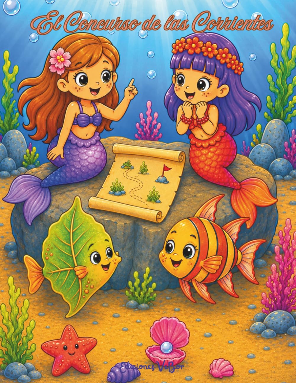 El Concurso de las Corrientes: Cuento Ilustrado a Color (Mi Libro de Sirenas y Amigos del Mar)
