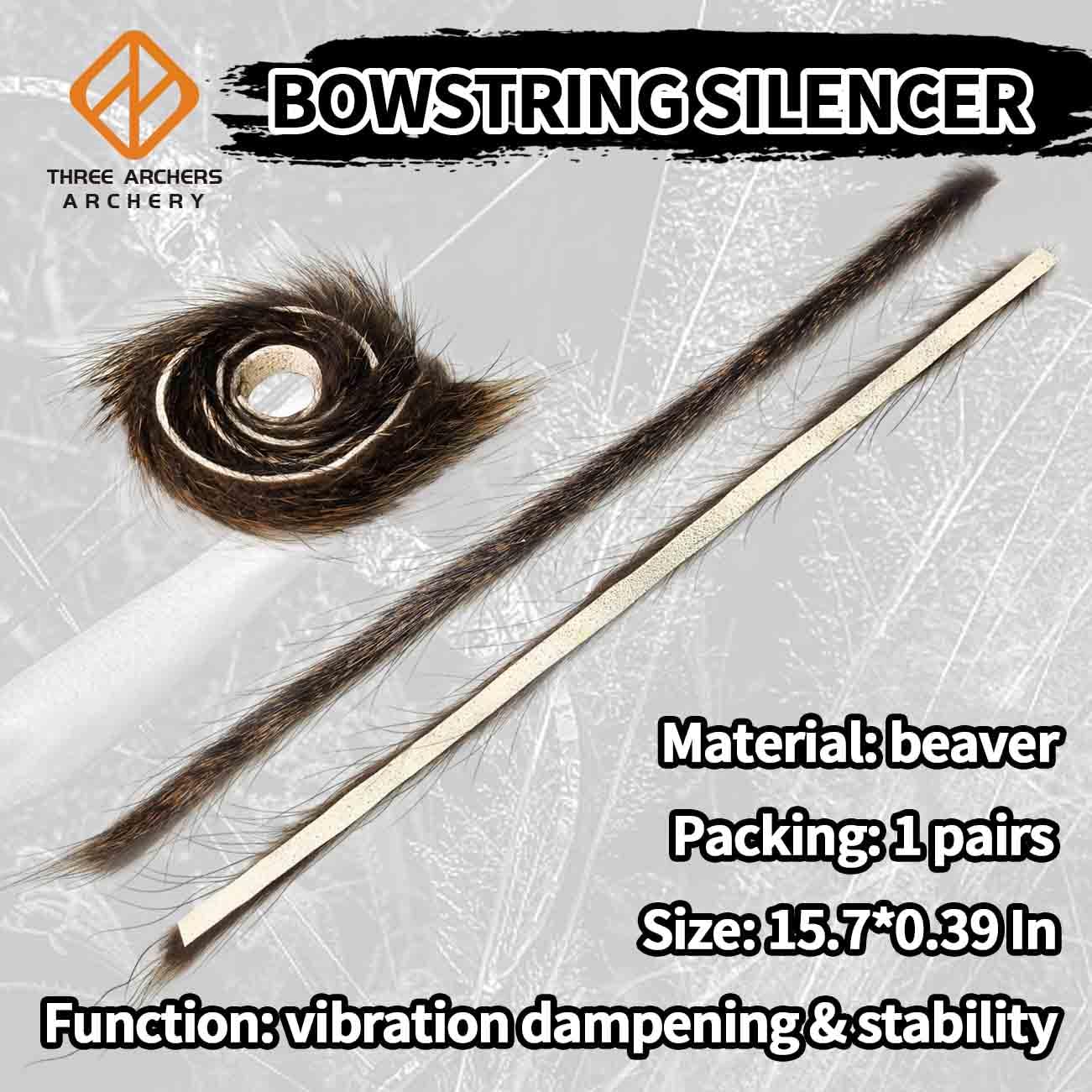 THREE ARCHERS 1pairs Bowstring Silencer Archery String Vibration Dampener Shock Absorption for Recurve Bow & Longbow