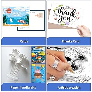 86 Sheets White Cardstock Paper, Cardstock Printer Paper 5 x 7, 80lb/230gsm Card Stock, Heavy Thick Printing Papers, Copy Papers for School Office Supplies,DIY Cards,Art, Tags,Invitations,Postcards