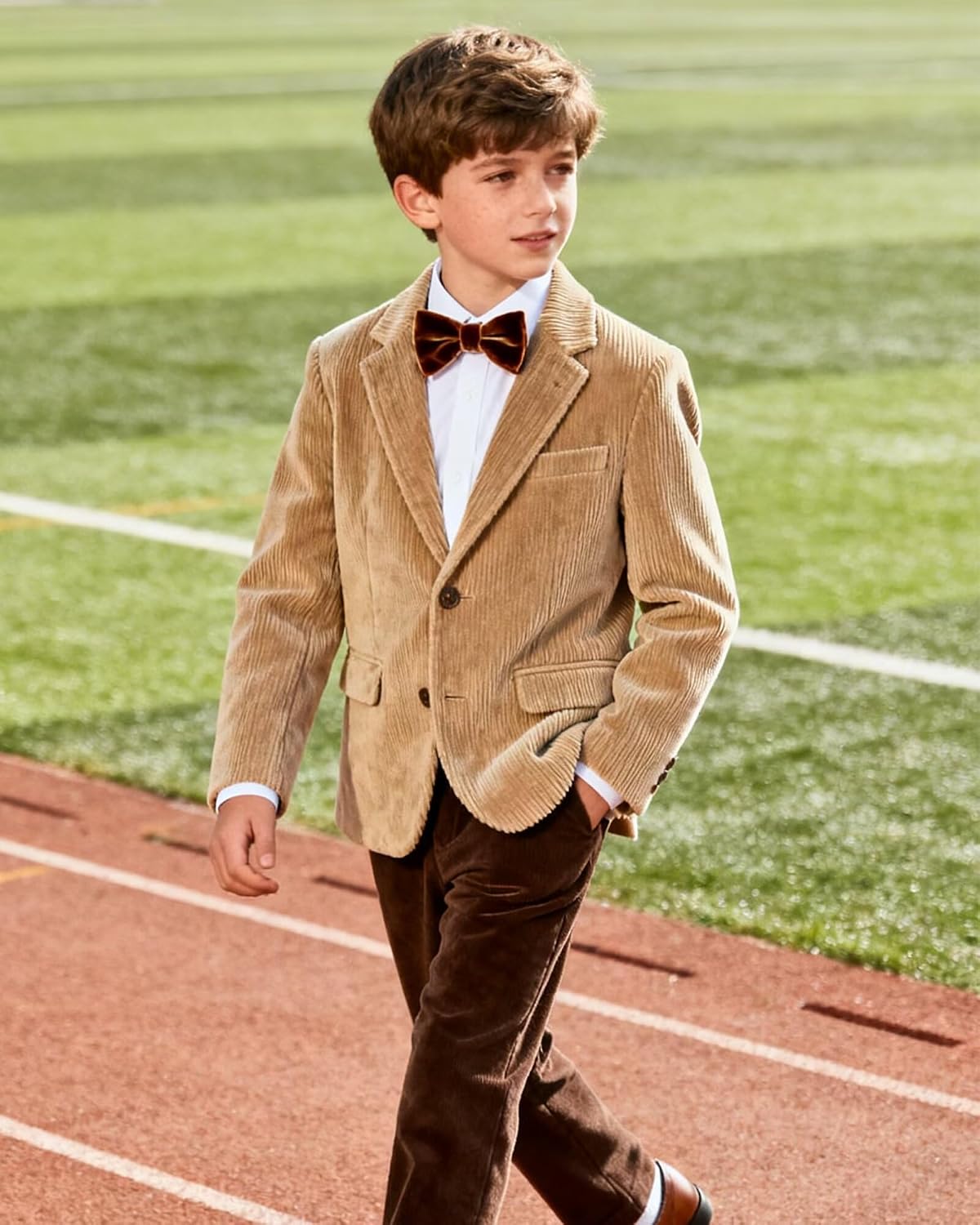 Corduroy Boy Suit Blazer Slim Fit Suits Jacket Boys Casual Sports Coat Separate Kid Blazers for Wedding Prom Tuxedo Outfit
