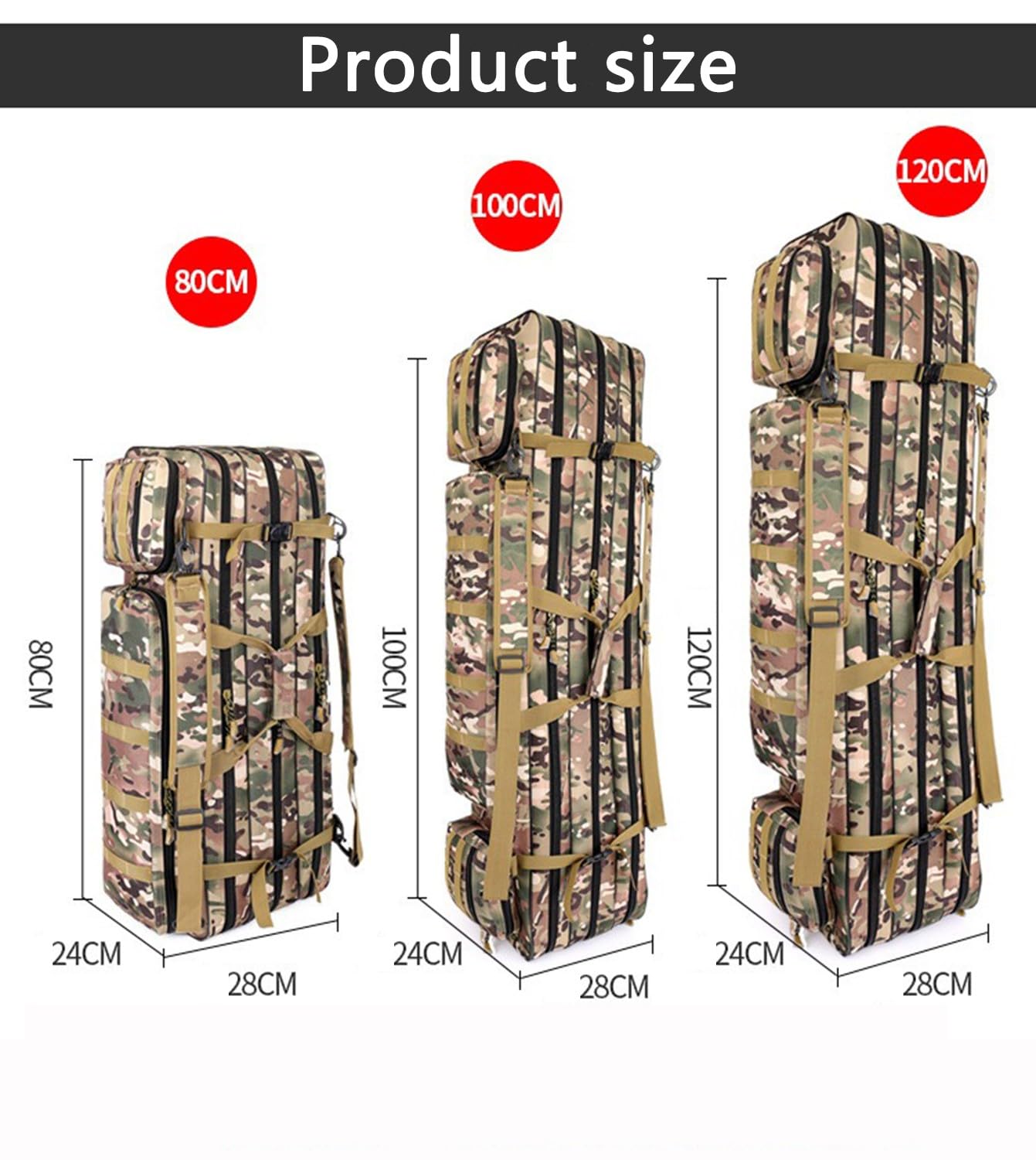 Bolsa de Transporte para Pistola, Bolsas para Rifle para Campo de Tiro, Bolsa Larga para Pistola, Mochila para Rifle táctico, Bolsa para Rifle Deportivo A,120cm