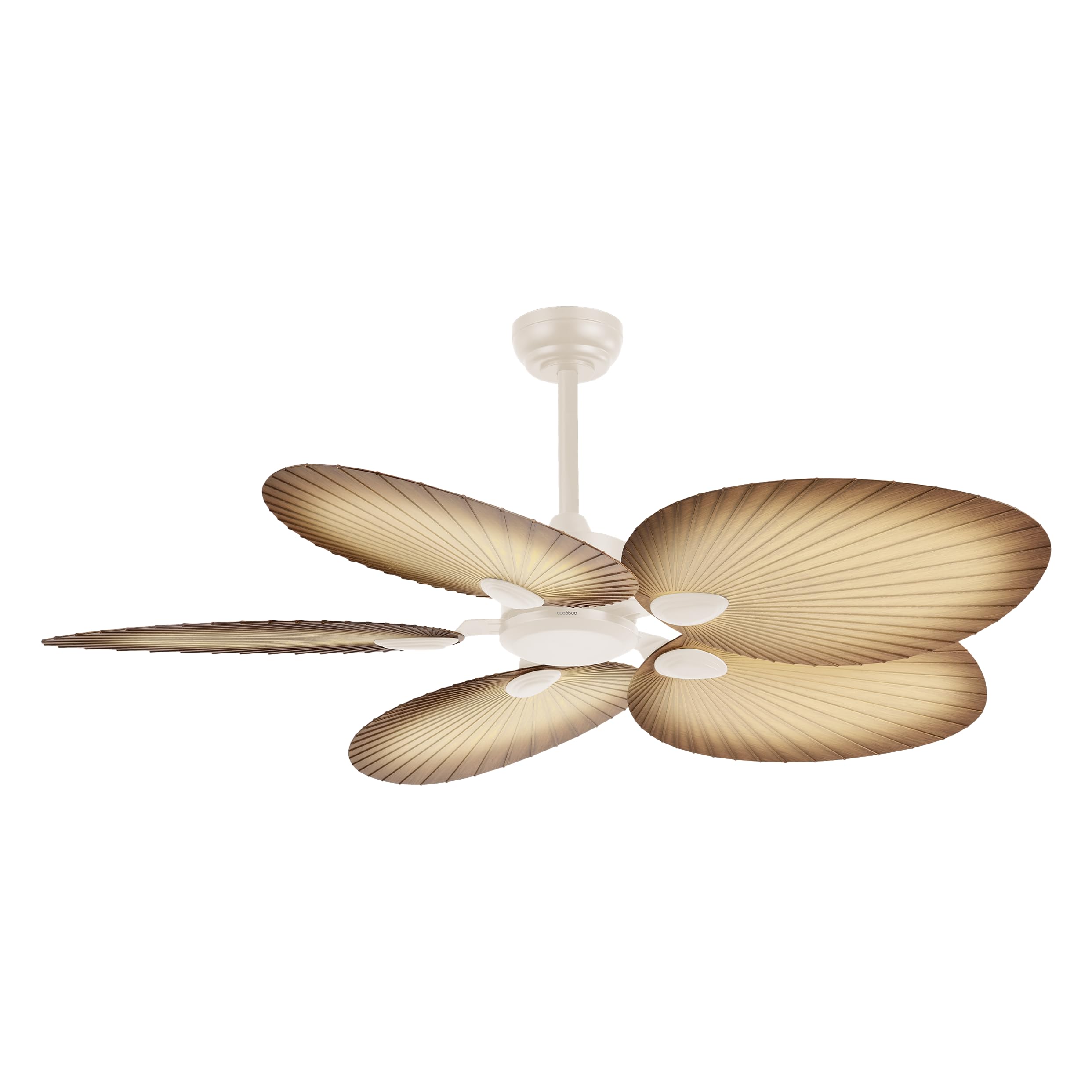 Cecotec - Ventilatori da Soffitto EnergySilence Aero 5200 Palm - 36 W, Diametro 132 cm, Telecomando, Timer Fino a 8 Ore, 6 Velocità, 5 Pale, Estate/Inverno, Design Regolabile