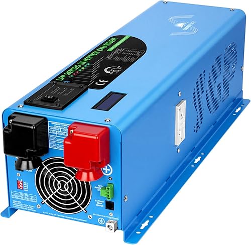 Cargador inversor de 4000 W 12 V, pico de 12000 W, entrada de 240 VCA, salida de 120 V240 Vac fase dividida, baja frecuencia, inversor de onda