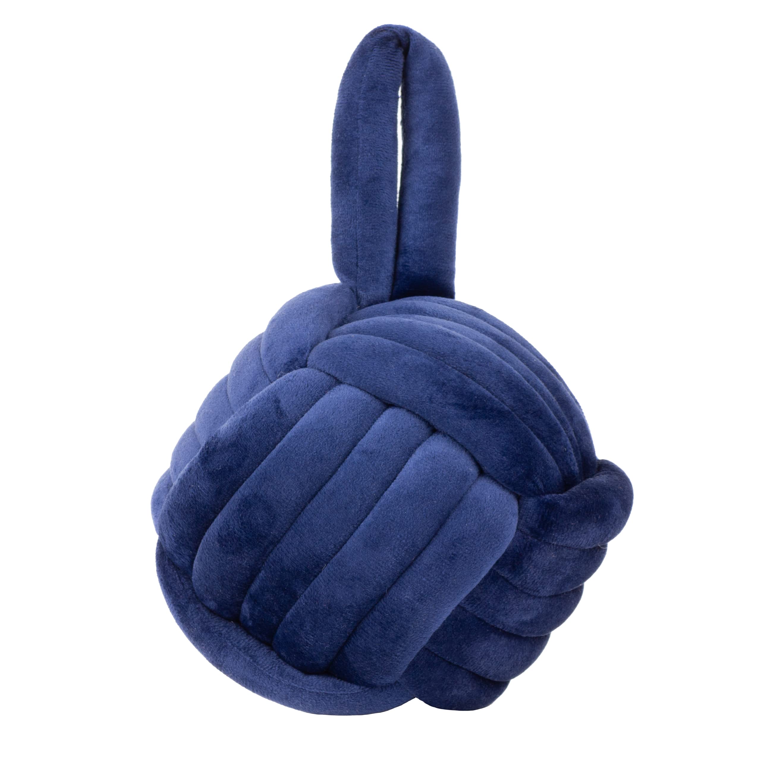 George Furn Knot Velvet Door Stop Navy Size 0.9