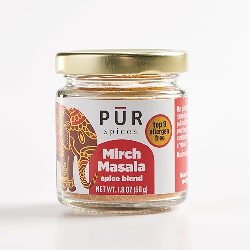 Vista 25 de PUR Spices Achaar Masala I Indian Pickling Spice I Mezcla de condimentos salados multiusos y frote hecho con chiles e hinojo Perfecto para asar