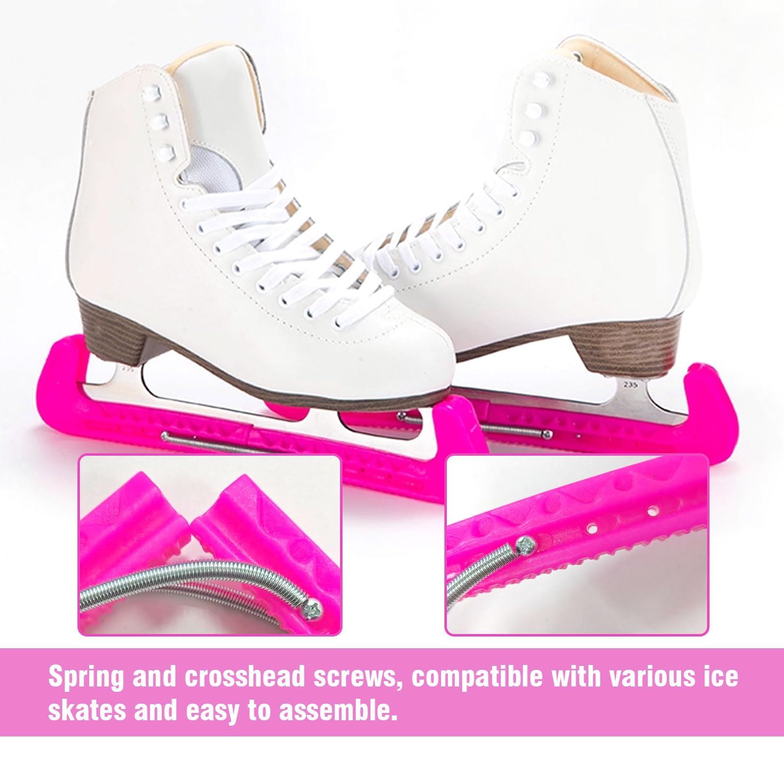 1 par Funda Protectora para Zapatos de Patinaje, Ajustables Protecciones de la Hoja,para Patines de Hielo y Patinaje artístico, Protectores de Cuchillas de Patines de Hockey sobre Hielo