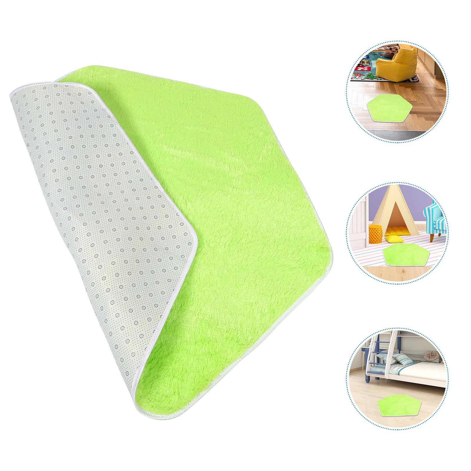 Tappeto Esagonale Morbido in Velluto per Bambini, Protegge la Pelle Delicata, Adatto a Camerette e Soggiorni, Tappetino Gioco Play Mat Innovativo per Neonati e Bambini