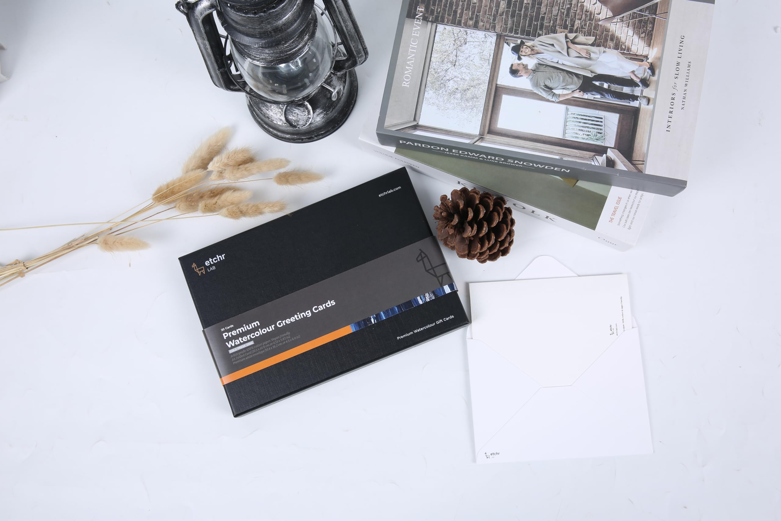ETCHR Aquarell-Grußkarten, professionelle Künstlerqualität, 100% Baumwolle, kaltgepresst, Aquarellpapier, Packung mit 30 Karten, veganfreundlich