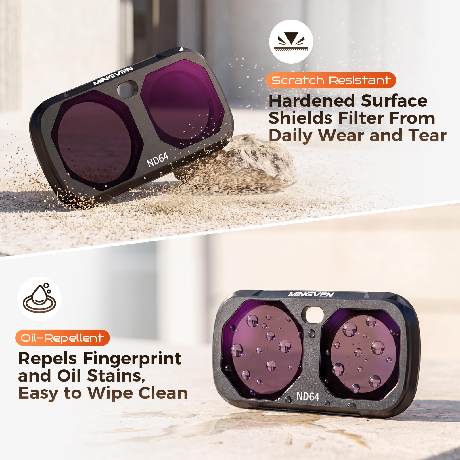 Luna Ultra ND Filter, Magnetisches Filterset, Kompatibel mit Insta360 Luna Ultra, 4er Pack – CPL, ND16, ND64, ND256 für Reise Vlogs und Videoaufnahmen im Freien