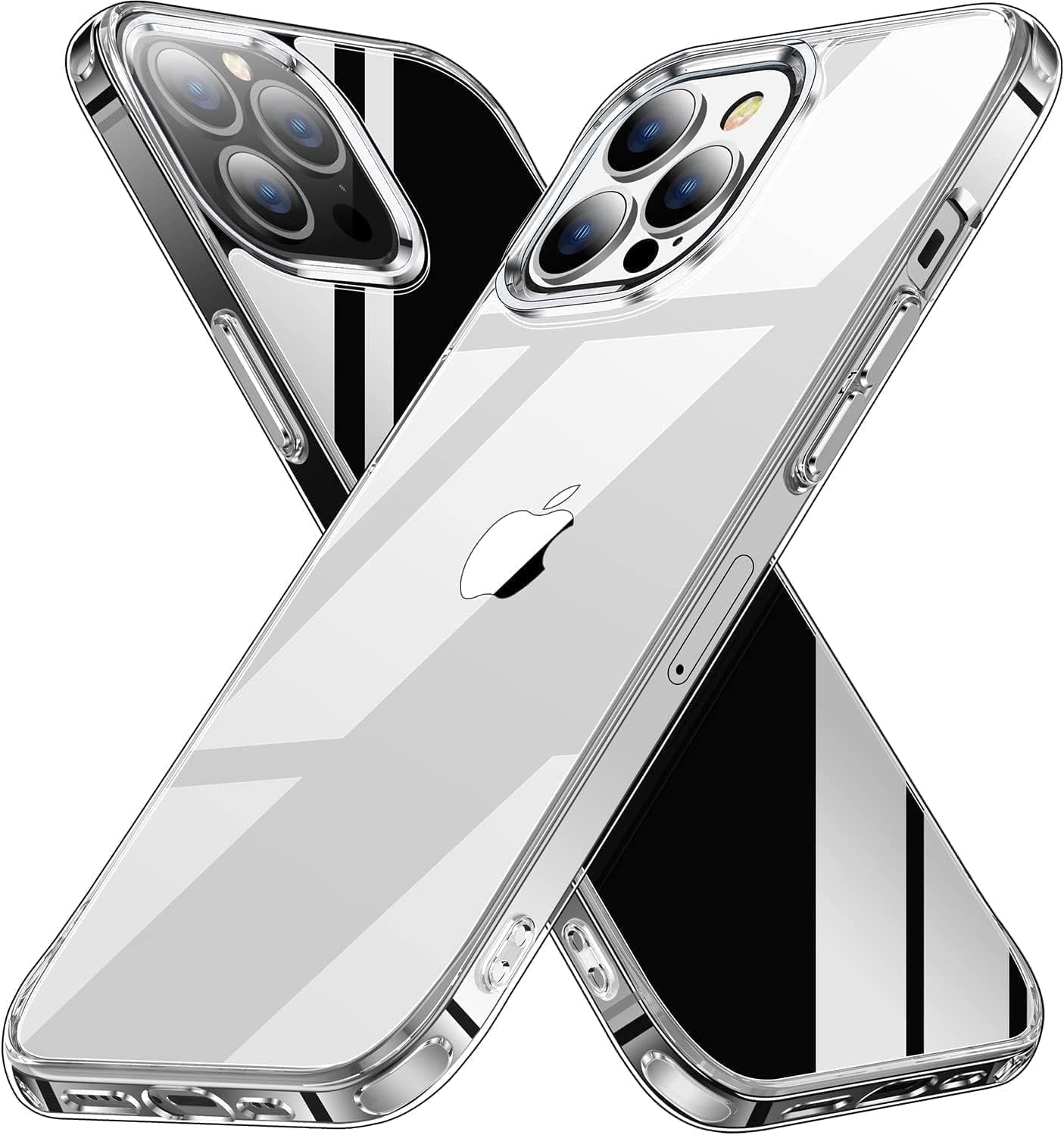 AEDILYSfor Apple iPhone 13 Pro Max Case,[ Non-Yellowing][15FT Military Grade Drop Protection] [Scratch-Resistant],Protective Shockproof Slim Thin Phone Case -Transparent